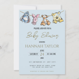 Winnie-Themed Baby Shower Invitation