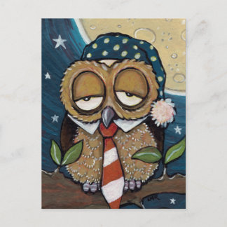 Winston | Carte postale Art Chouette d'affaires Sl