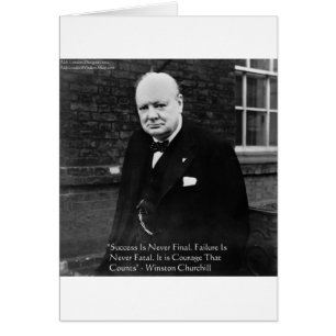 Winston Churchill Dons "Réussite Jamais Finale"