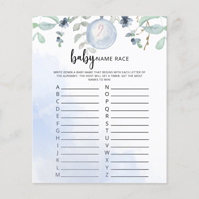 Winter Baby jeu de course de nom (Devant)