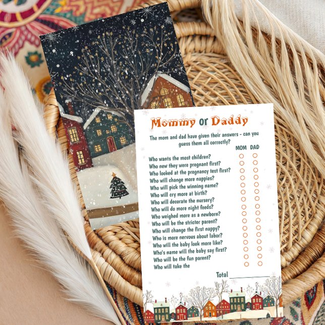 Winter Baby Shower Mommy or Daddy Snowy Game (Créateur téléchargé)