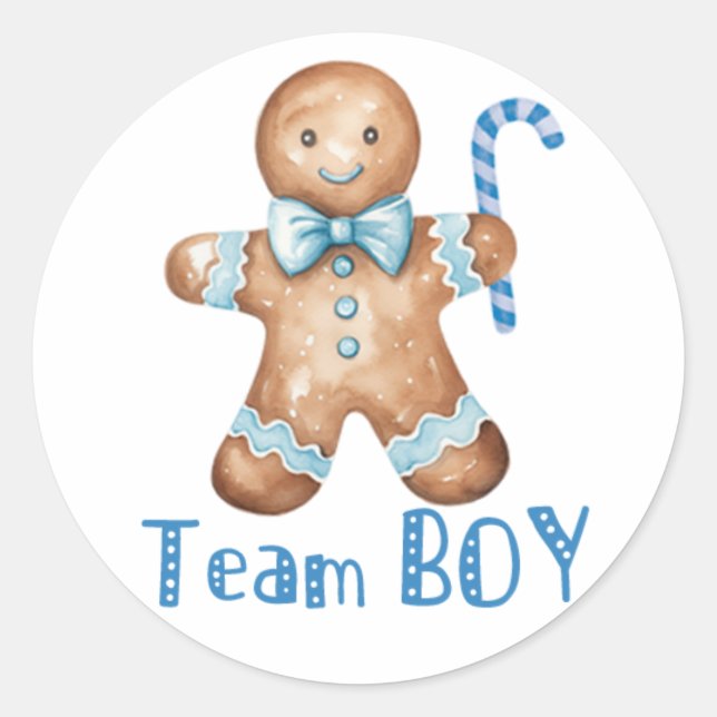Winter Blue Cookie Team Boy Sticker (Devant)