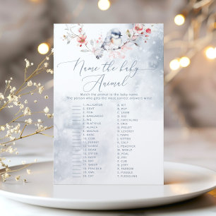 Winter blue nom du bébé animaux baby shower jeu