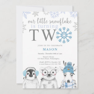 Winter Boy Invitation du 2e anniversaire