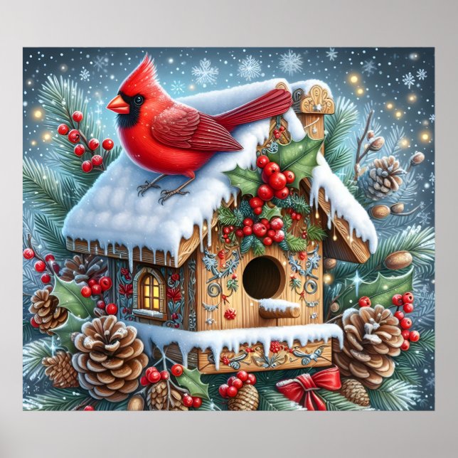 Winter Cardinal Poster (Devant)