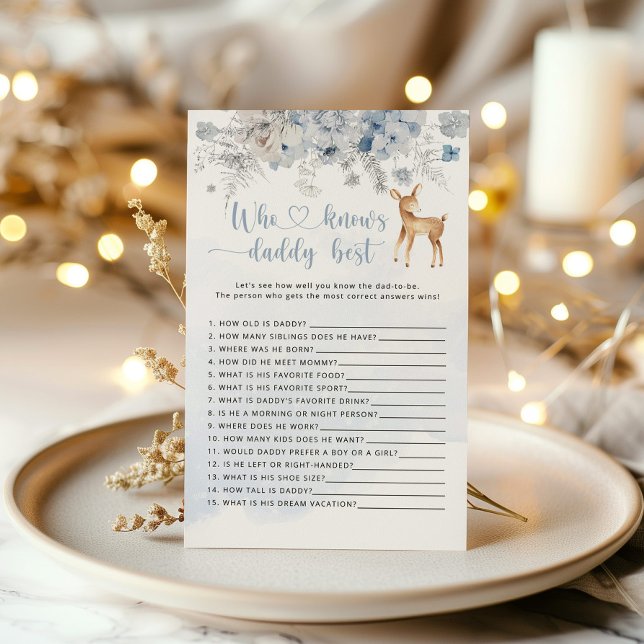 Winter cerf blue Qui connaît papa meilleur jeu (Créateur téléchargé)