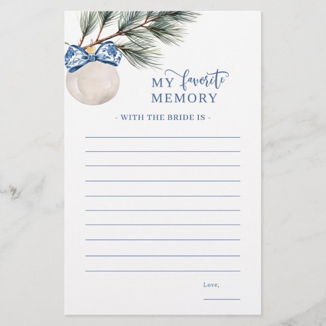 Winter Chinoiserie Bow My Favori Memory Jeu (Devant)