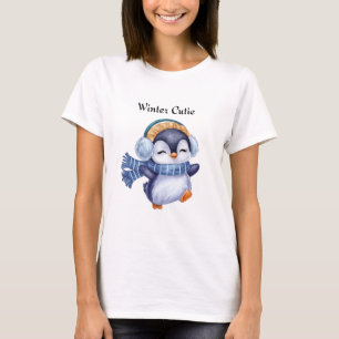 Winter Cutie T-shirt d'hiver pingouin mignon