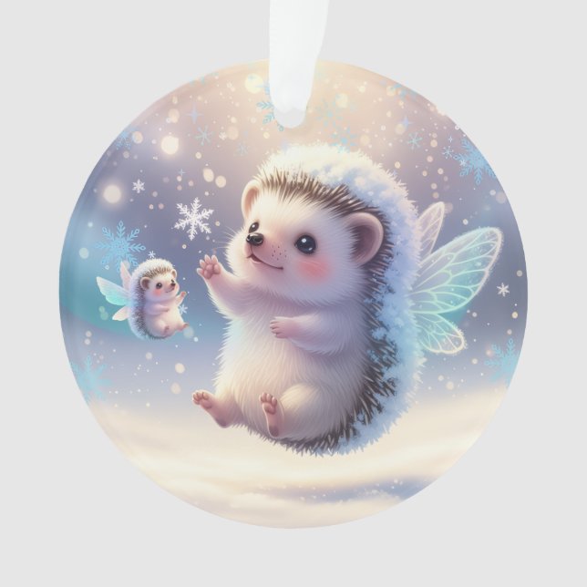 Winter Fairy Hedgehogs  – Cute Snowflake  (devant)