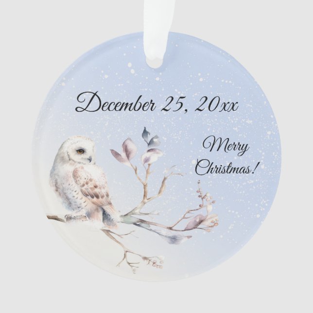 Winter Forest Watercolor Ornament (devant)