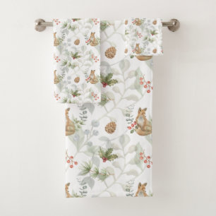 Winter Fox Woodland Forest Joli ensemble de servie