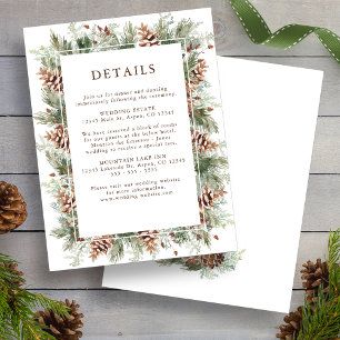 Winter Greenery Cartes Mariage de vacances