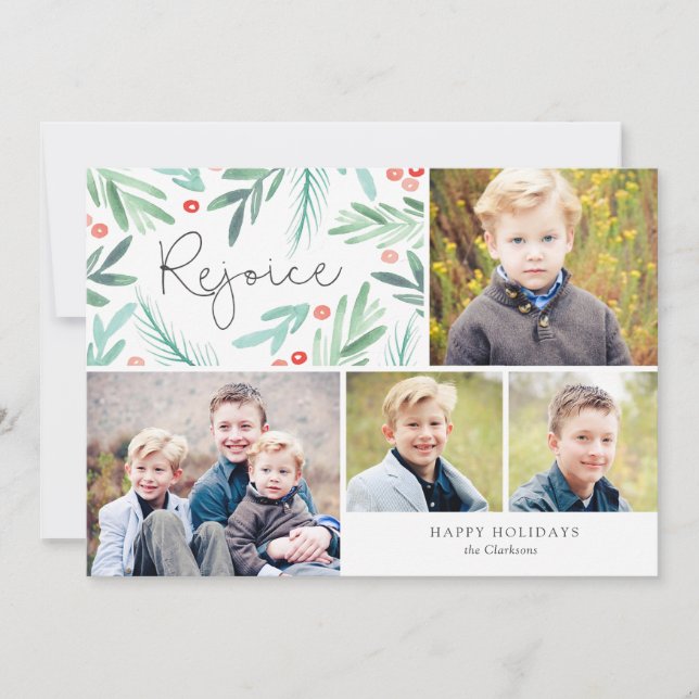 Winter Greens Holiday Multi Carte photo (Devant)