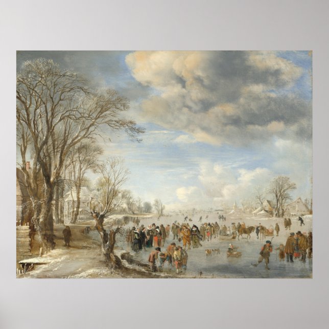 Winter Holland - Aert van der Neer Poster d'Art (Devant)
