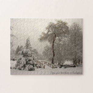 Winter Landscape Puzzle Personalized Winter Bridge