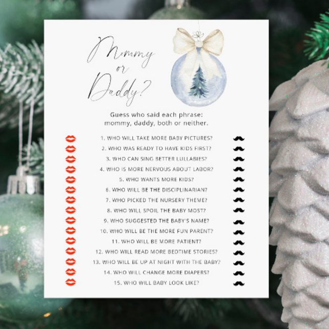 Winter Mommy ou papa jeu de Baby shower (Créateur téléchargé)