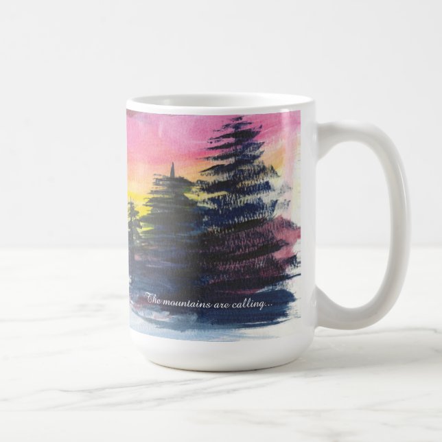 Winter Mountain Majesty Painting coffee mug (Droite)