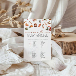 Winter Name the Baby Animal Baby shower Jeu