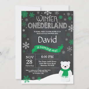 Winter Onederland 1er Anniversaire Invitation