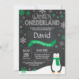 Winter Onederland 1er Anniversaire Invitation