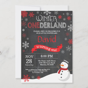 Winter Onederland 1er Anniversaire Invitation
