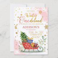 Winter Onederland 1er Anniversaire Invitation