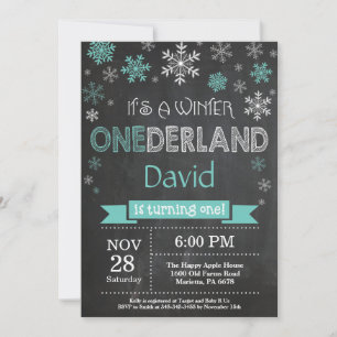Winter Onederland 1er Anniversaire Invitation
