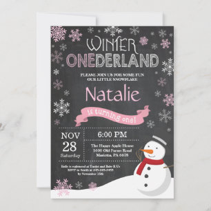 Winter Onederland 1er Anniversaire Invitation