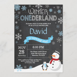 Winter Onederland 1er Anniversaire Invitation