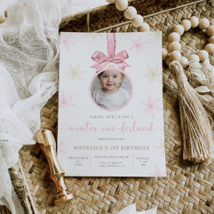 Winter Onederland 1er Anniversaire Invitation