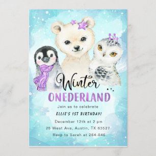 Winter Onederland 1er Anniversaire Invitation