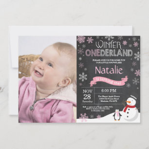 Winter Onederland 1er Anniversaire Invitation