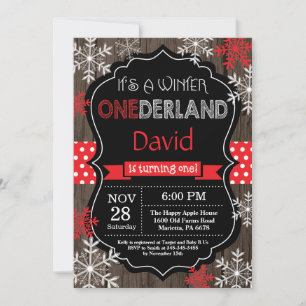 Winter Onederland 1er Anniversaire Invitation