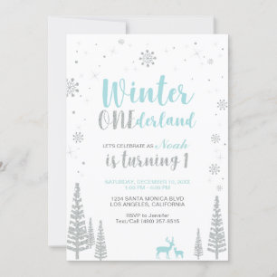Winter Onederland 1er Anniversaire Invitation - Ga