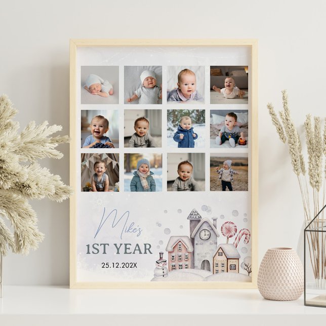 Winter Onederland 1ère année Photo Jalon Poster (Créateur téléchargé)