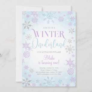 Winter Onederland Anniversaire Fête Invitation