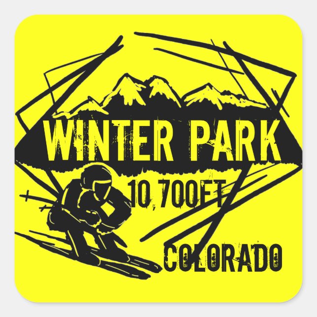 Winter Park Colorado ski altitudes autocollants ja (Devant)