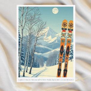 Winter Park Resort Colorado vacances ski Carte pos