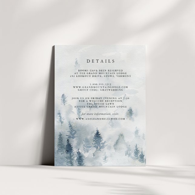 Winter Reverie Détails de l'invité Carte de boîtie (Créateur téléchargé)