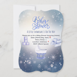 Winter Snowflake Baby Shower Invitation
