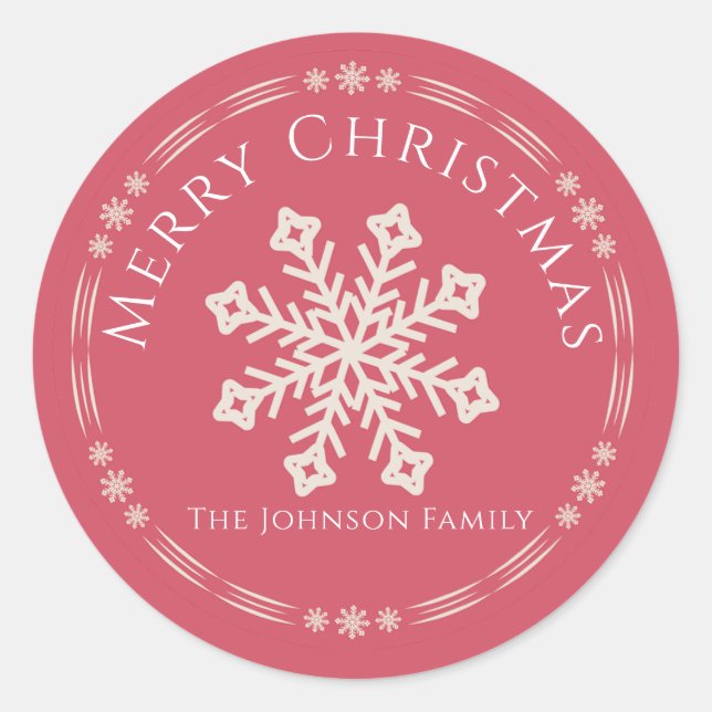 Winter Snowflake Christmas sticker (Devant)