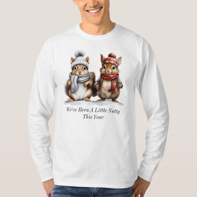 Winter Squirrel Long Sleeve T-Shirt (Devant)