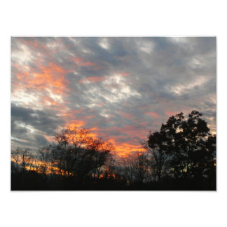 Winter Sunset Nature Paysage Photographie