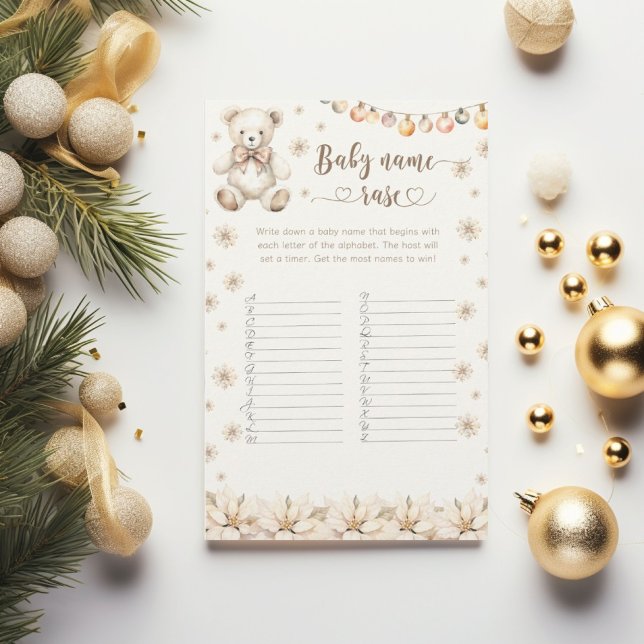 Winter Teddy Bear baby nom course jeu de baby show (Créateur téléchargé)