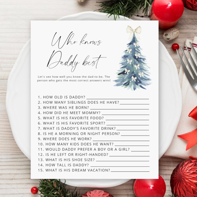 Winter tree Qui connaît le meilleur jeu pour papa (Créateur téléchargé)