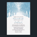 Winter Trees Avenue Faire-part de mariage<br><div class="desc">Customisez cette belle invitation de mariage d'hiver moderne et élégante avec une image originale d'une Avenue des Arbres d'hiver conçue dans un mélange de couleurs bleu et blanc. Vous pouvez également changer les angles de cette carte en arrondi qui fonctionnera parfaitement avec ce design. Carte RSVP, Carte de Direction, Carte...</div>