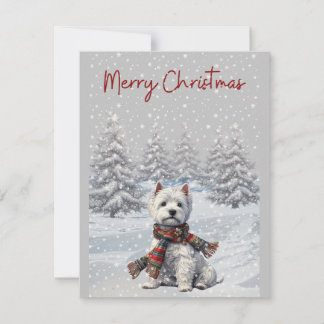 Winter Westie Joyeux Noël Carte