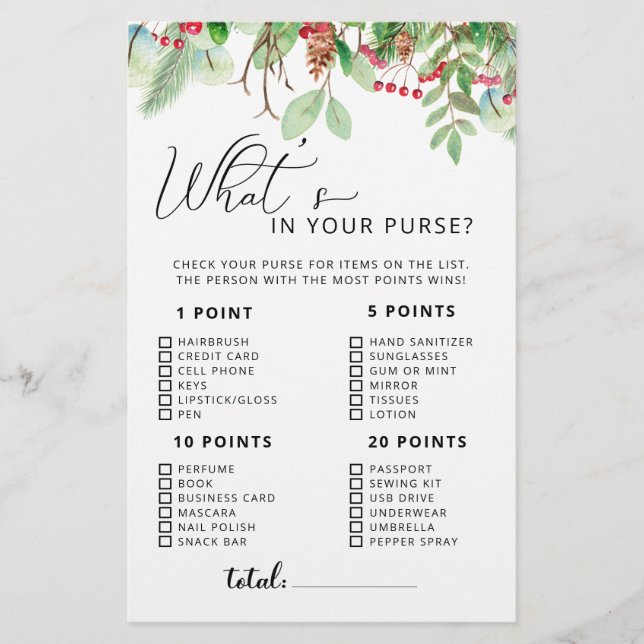 Winter What's in Your Purse Game (Devant)