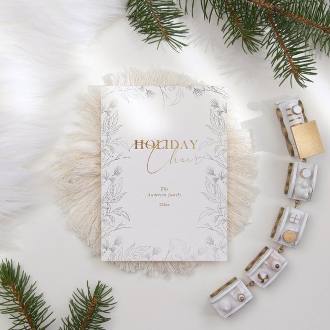 Winter Wonder Gold Calligraphie Carte de vacances (Créateur téléchargé)