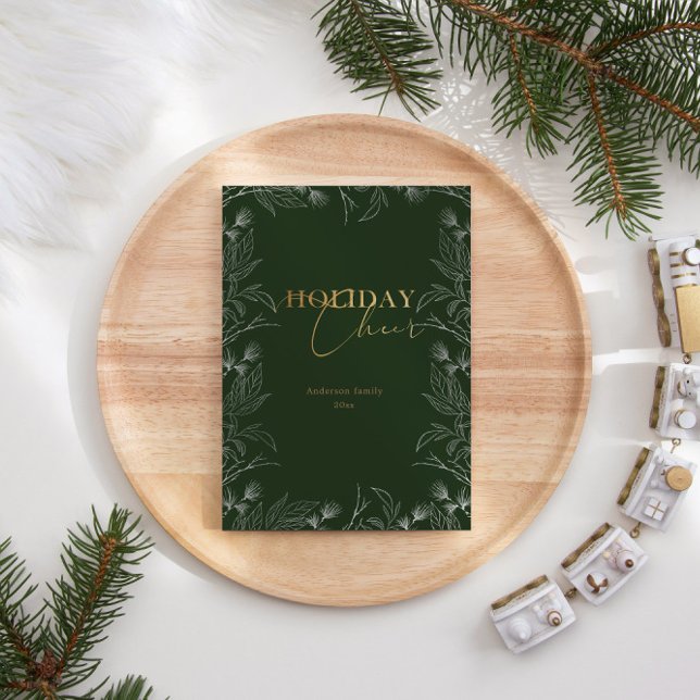 Winter Wonder Gold Photo Calligraphie Carte de vac (Créateur téléchargé)